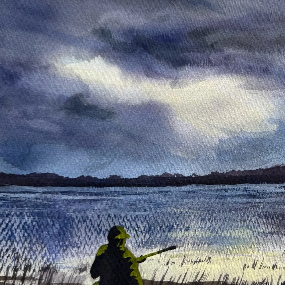 Vietnam War Serene Landscape Watercolor Original Art by Ron Pekar - Picture 3 of 8